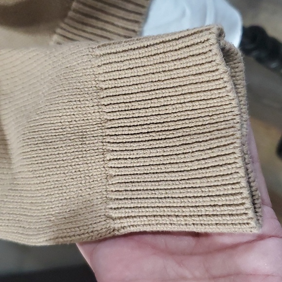 Ralph Lauren black label knit sweater tan with attached collar tails - Picture 4 of 8